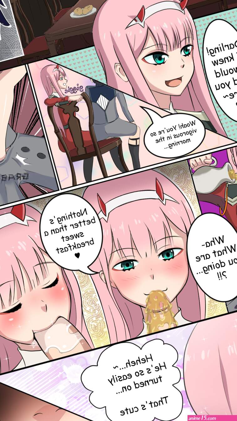 aimochan hiro darling in the franxx zero two darling in the franxx darling in the franxx oni horns red neckwear colorized commentary highres 10s 1boy 1girl black hair blush closed eyes clothes
