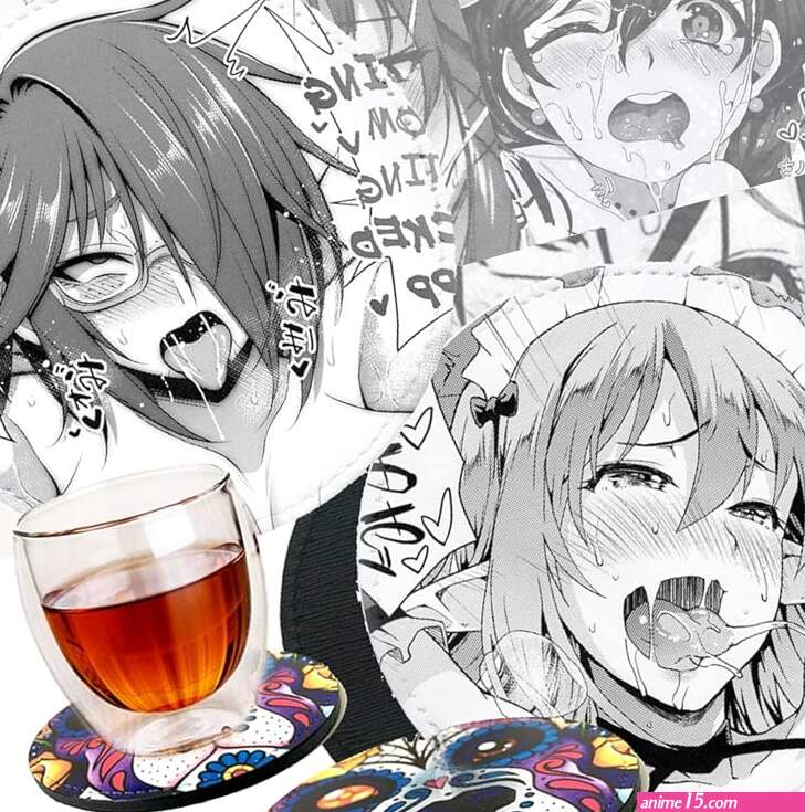 : YUHUA Yuhua Sexy Ahegao Hentai Girl Valentines Day Comic Anime Quality Non-Slip PU Coaster Round 10CM 2PCS 2-Piece Set AD5 Sexy Girl : Home Kitchen