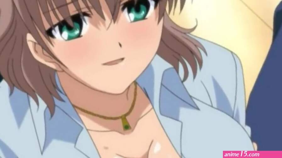 Huge titty anime teacher gives a boobjob to student gets facial