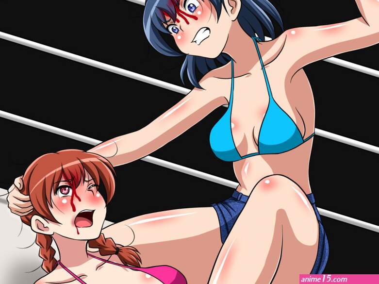 Anime Feet: Wrestling: Pink vs Blue