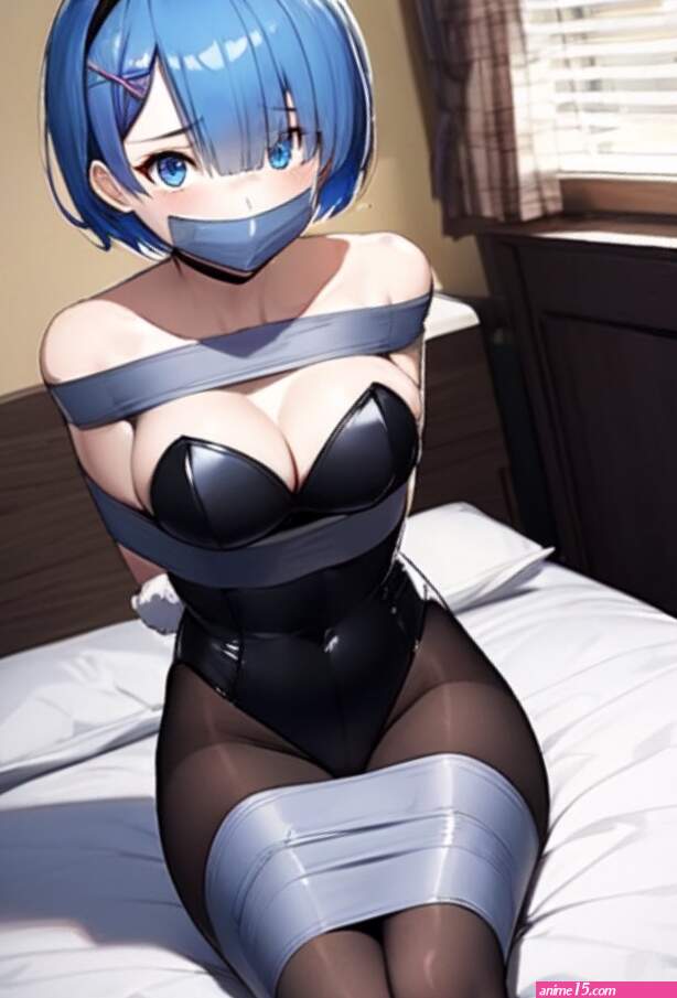 mitalex X: Rem tape gagged in bunny girl rezero anime bondage animebondage tiedup tied girltiedup animegirl bdsm