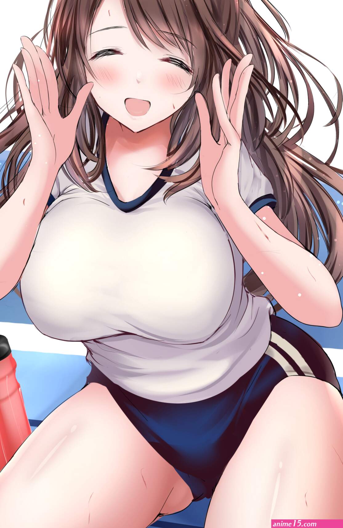 anime brunette anime girls gym clothes bloomers HD Phone Wallpaper