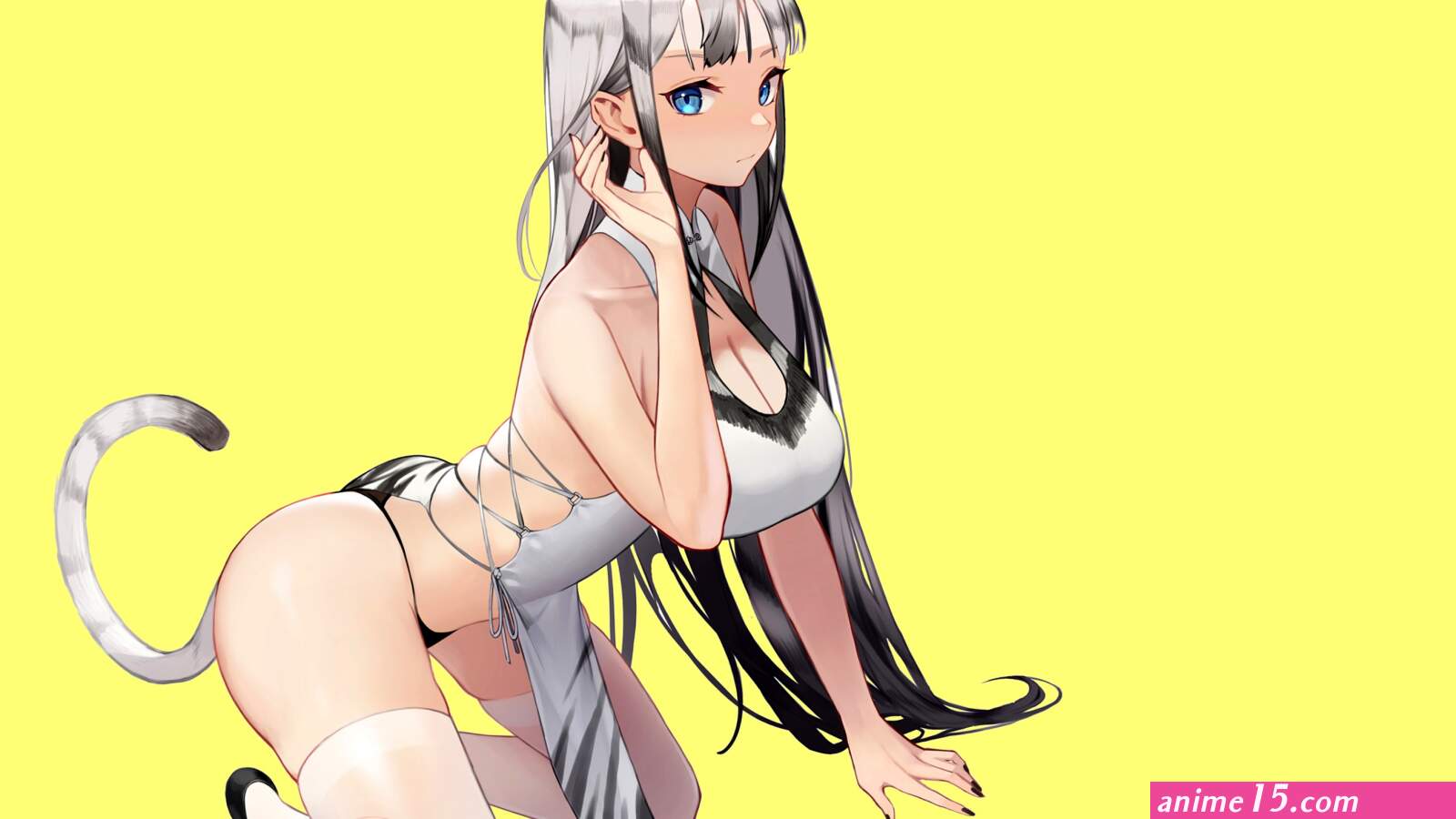 girl sexy pussy anime cat pretty kitty breasts 3840x2160