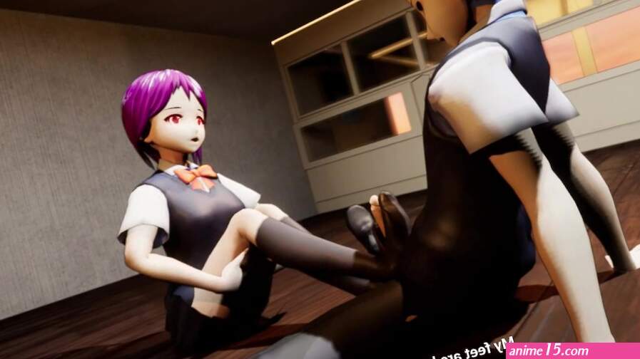 Hentai Yandere Schoolgirl Anime Footjob