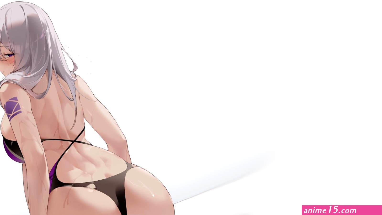 girl hot sexy ass pool anime swimsuit butt 3840x2160