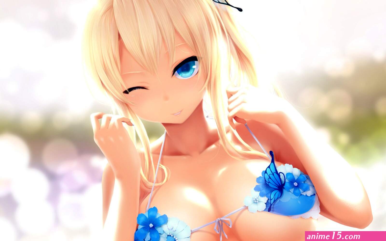 Wallpaper : blonde anime girls big boobs hair mouth bikini Boku wa Tomodachi ga Sukunai Kashiwazaki Sena clothing blond chest undergarment 1920x1200