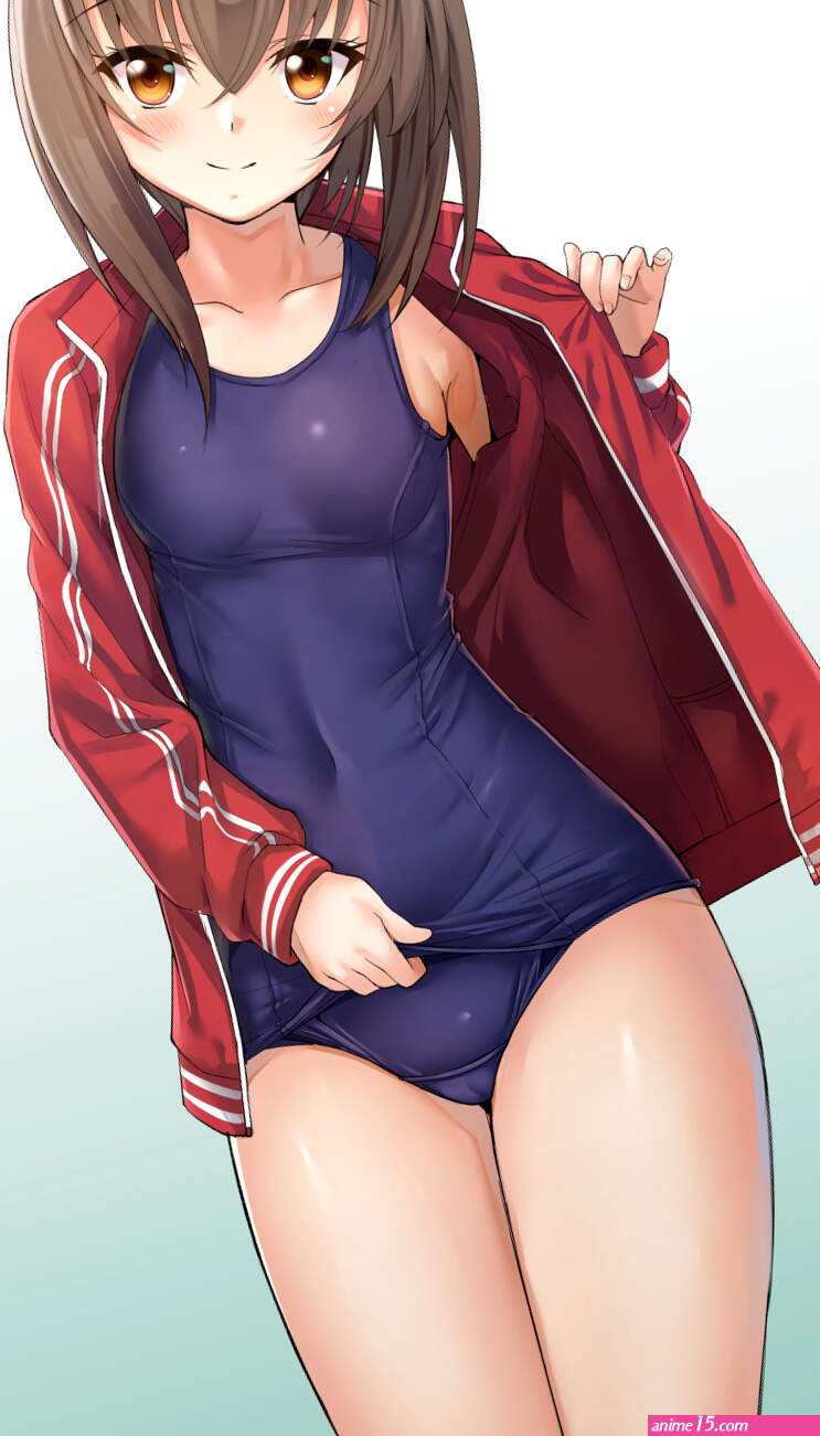 Wallpaper : Kantai Collection anime girls Taihou KanColle school swimsuits small boobs cameltoe 1055x1847