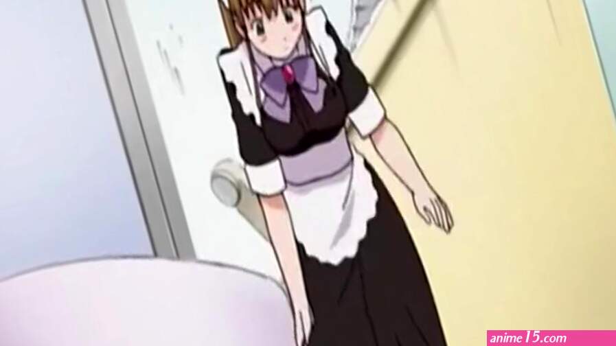 Anime maid gets wet pussy fantasizing