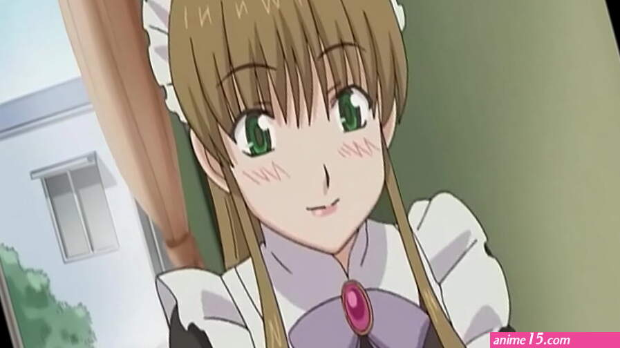 Anime maid gets wet pussy fantasizing