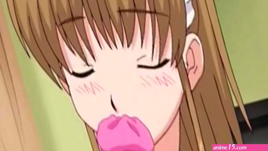 Anime maid masturbates