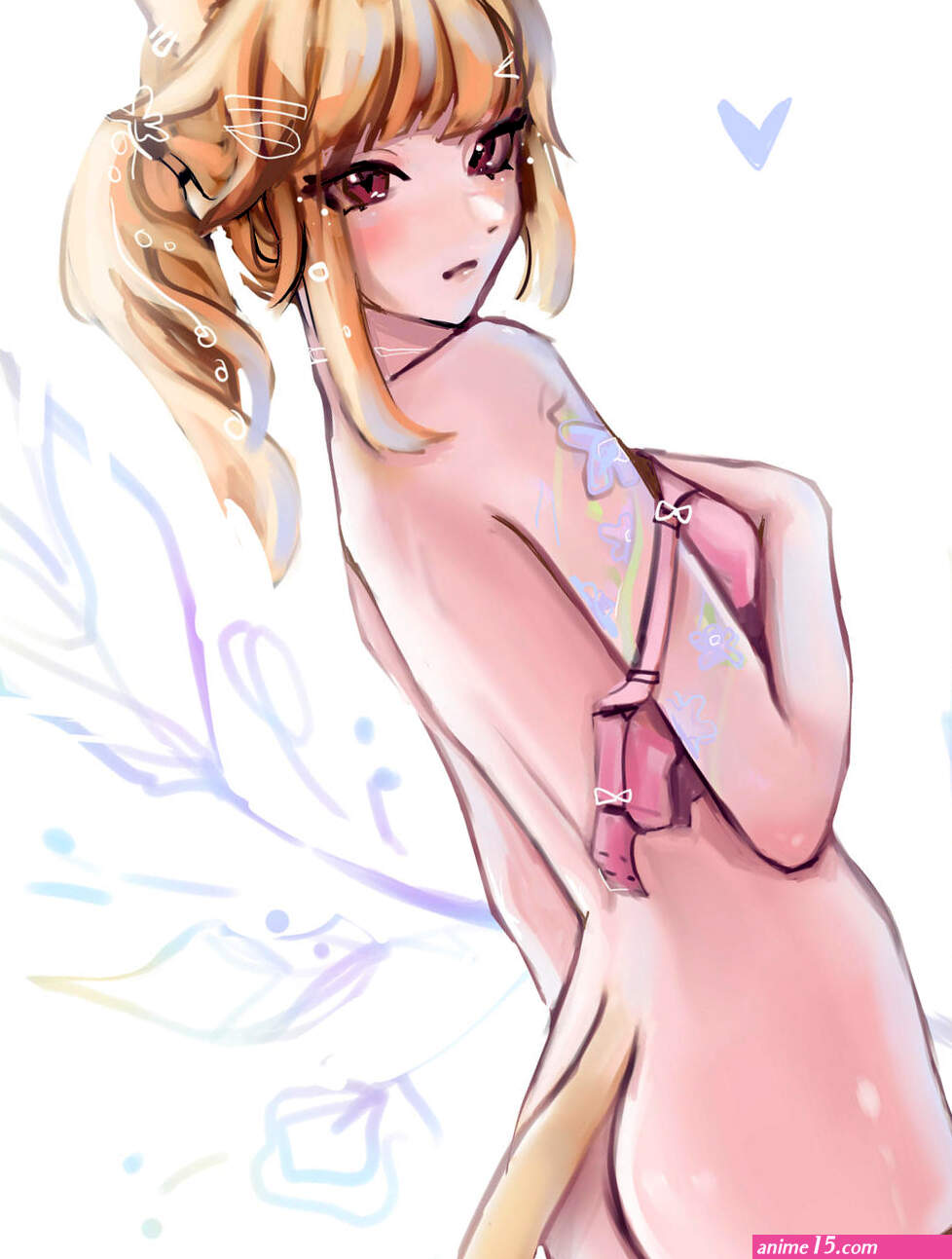 Neko nude anime girl by mokiemokki on DeviantArt
