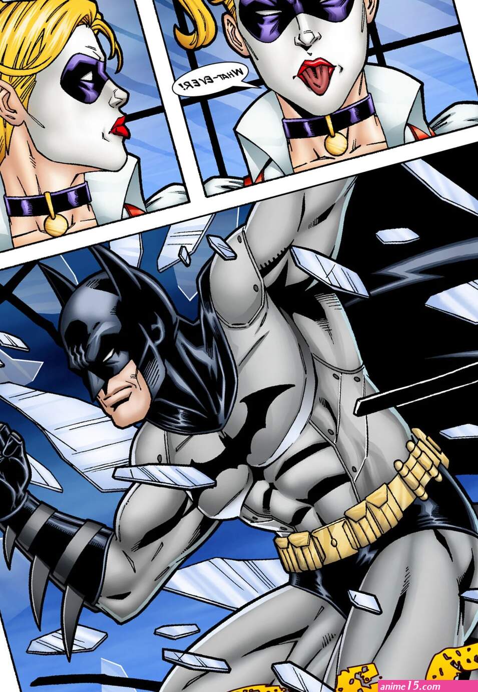 Batman and Nightwing discipline Harley Quinn Batman Leandro Comics