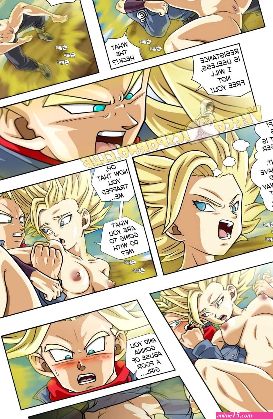 Trunks and Caulifla porn comic