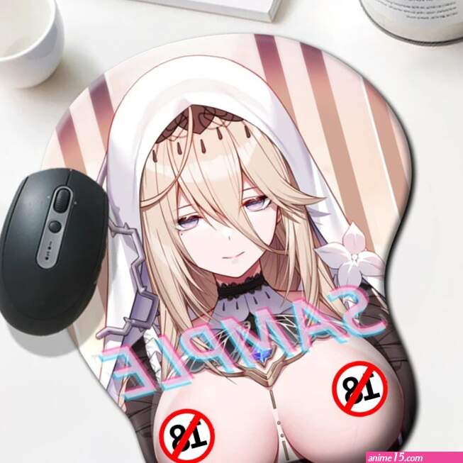 Sexy Big Boobs Mouse Pad Honkai Impact Aponia Nun Girl Gamer Anime Cut