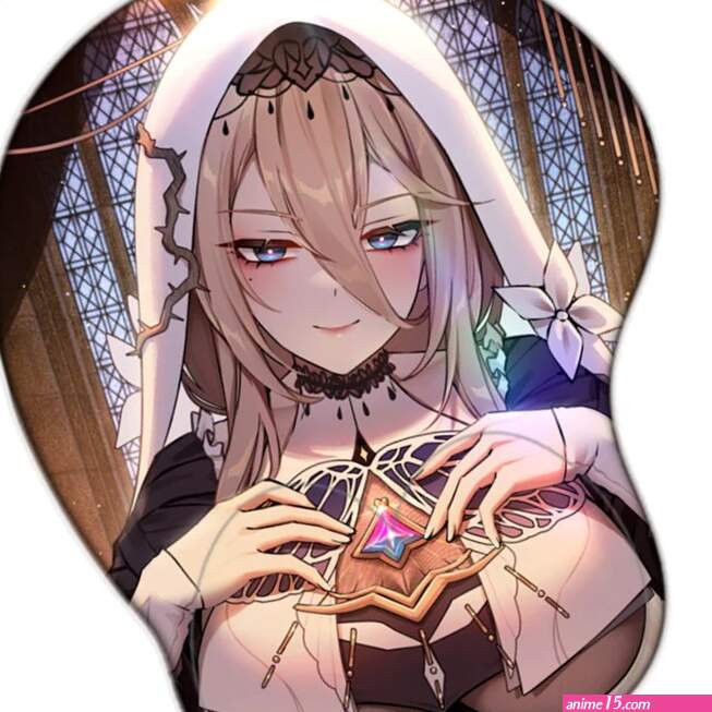 Sexy Big Boobs Mouse Pad Honkai Impact Aponia Nun Girl Gamer Anime Cut