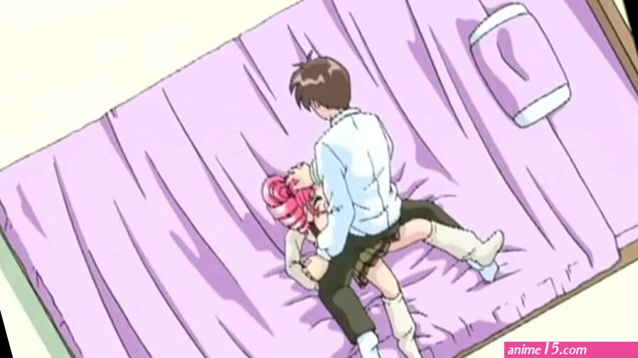 Anime Teen with Pink Hair giving blowjob
