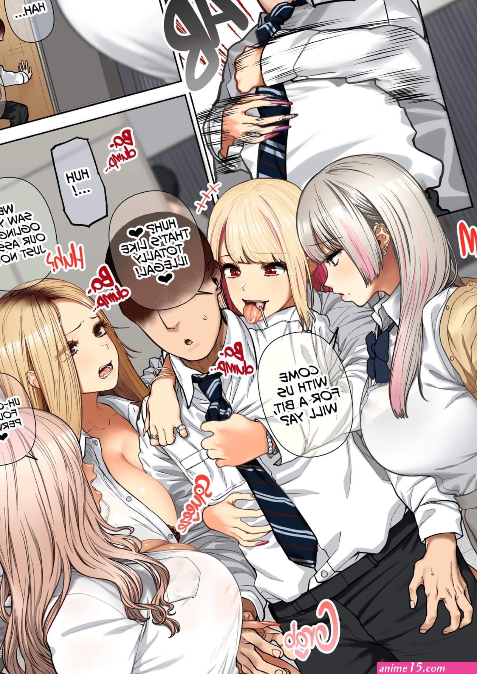 Gyaru Harem Invasion Uncensored comic porn