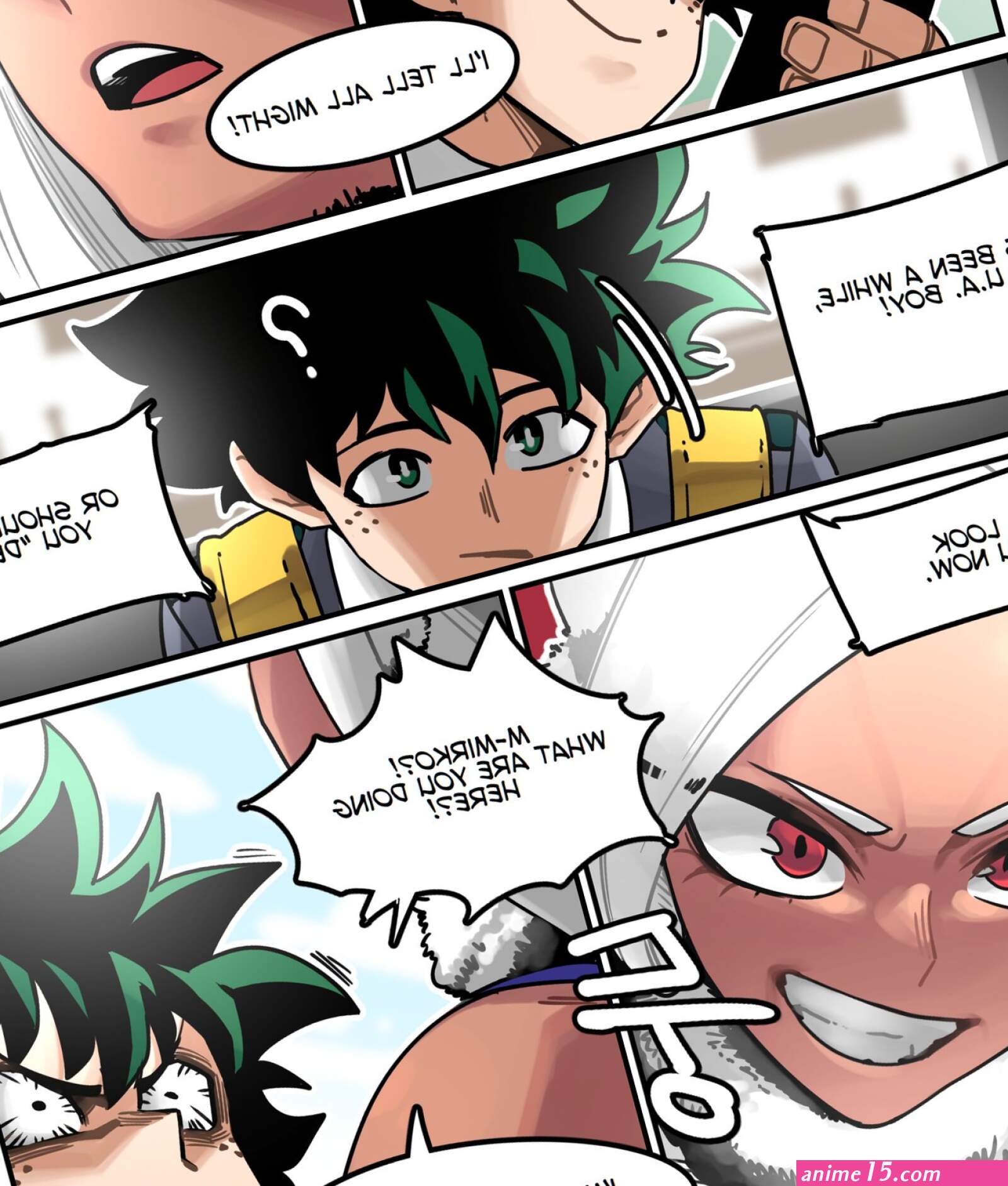 Deku meets Mirko on a Train and Fucks Her comic porn