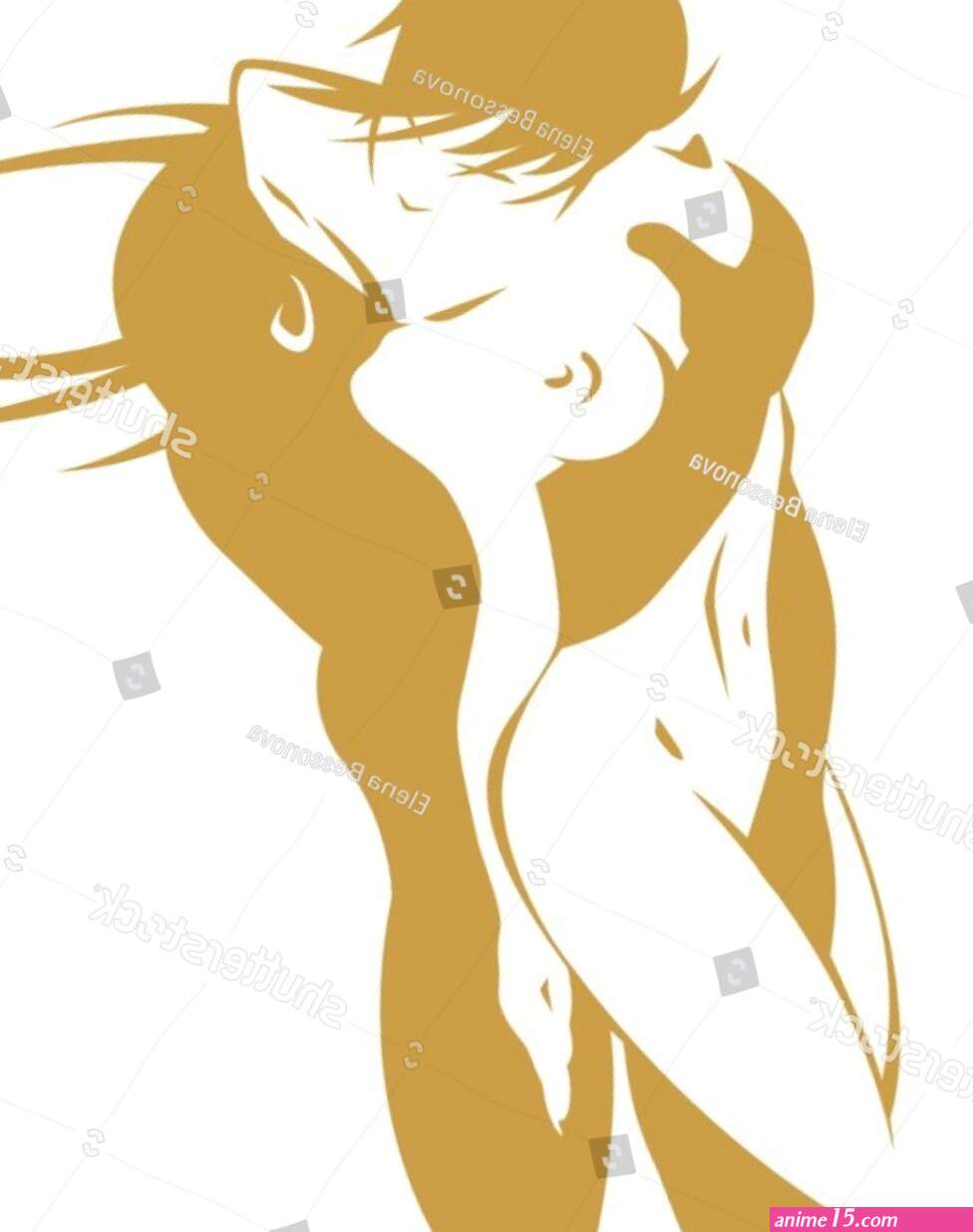 Naked Couple Passionate Kiss Stock Vector Royalty Free 201875647