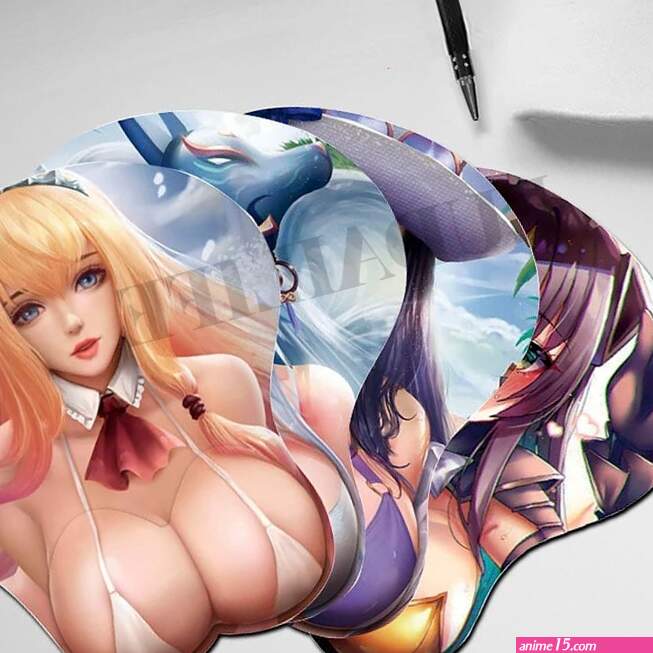 Anime Sexy Girl 3D Mouse Pad Mouse Mat with Wrist Rest Silicone Laptop
