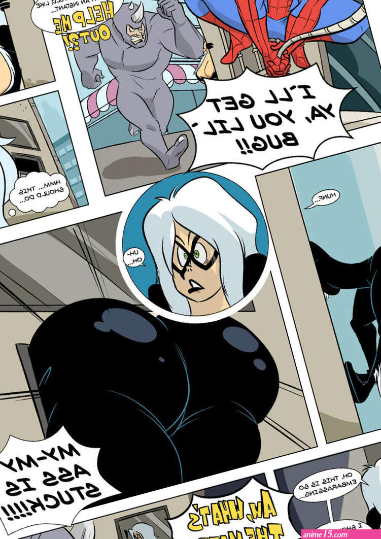 Porn comic Spider Man and Black Cat. Zaribot. Sex comic blonde Catwoman got