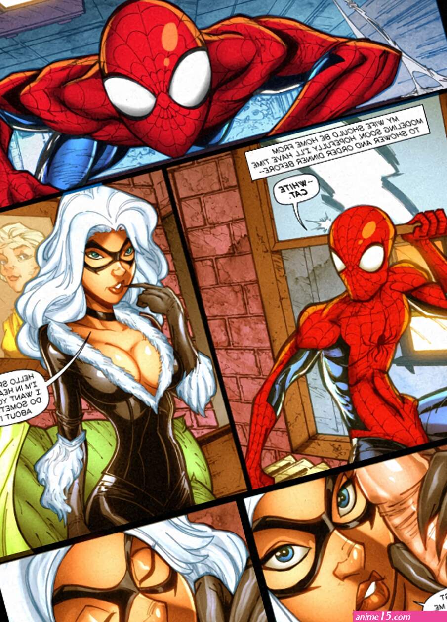 Spiderman black cat comic porn