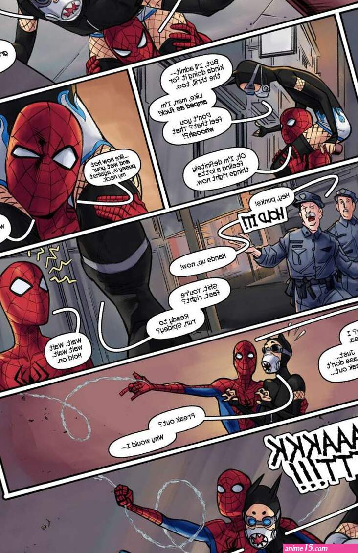 Porn comic Bloodline. Spider-Man. Sex comic beauty almost fell