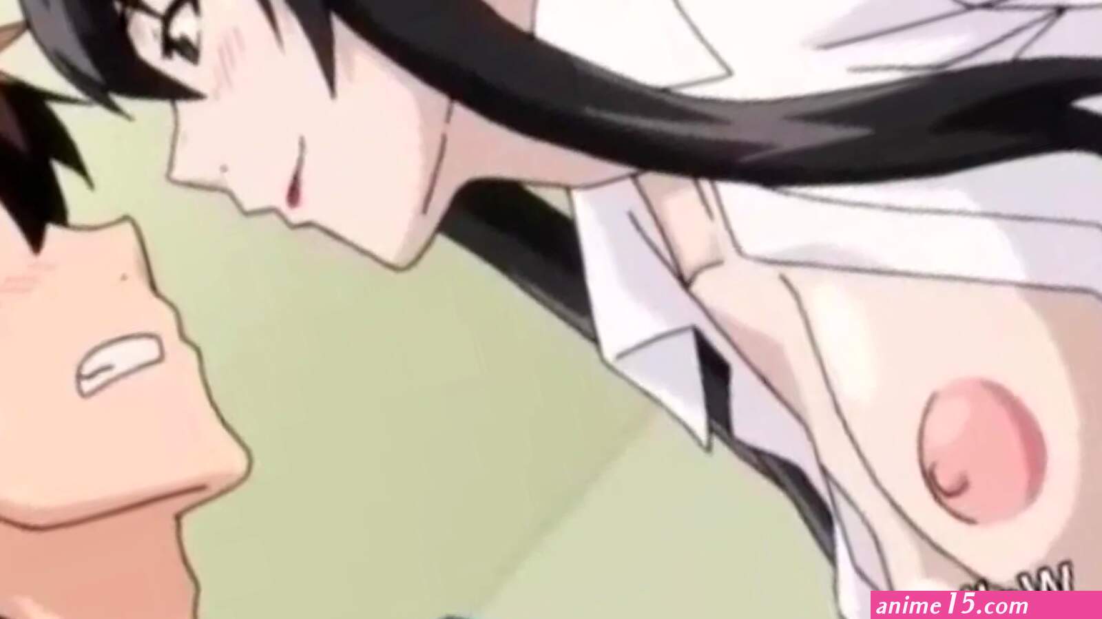 Super hot anime MILF with huge beautiful tits having sex with her stepson