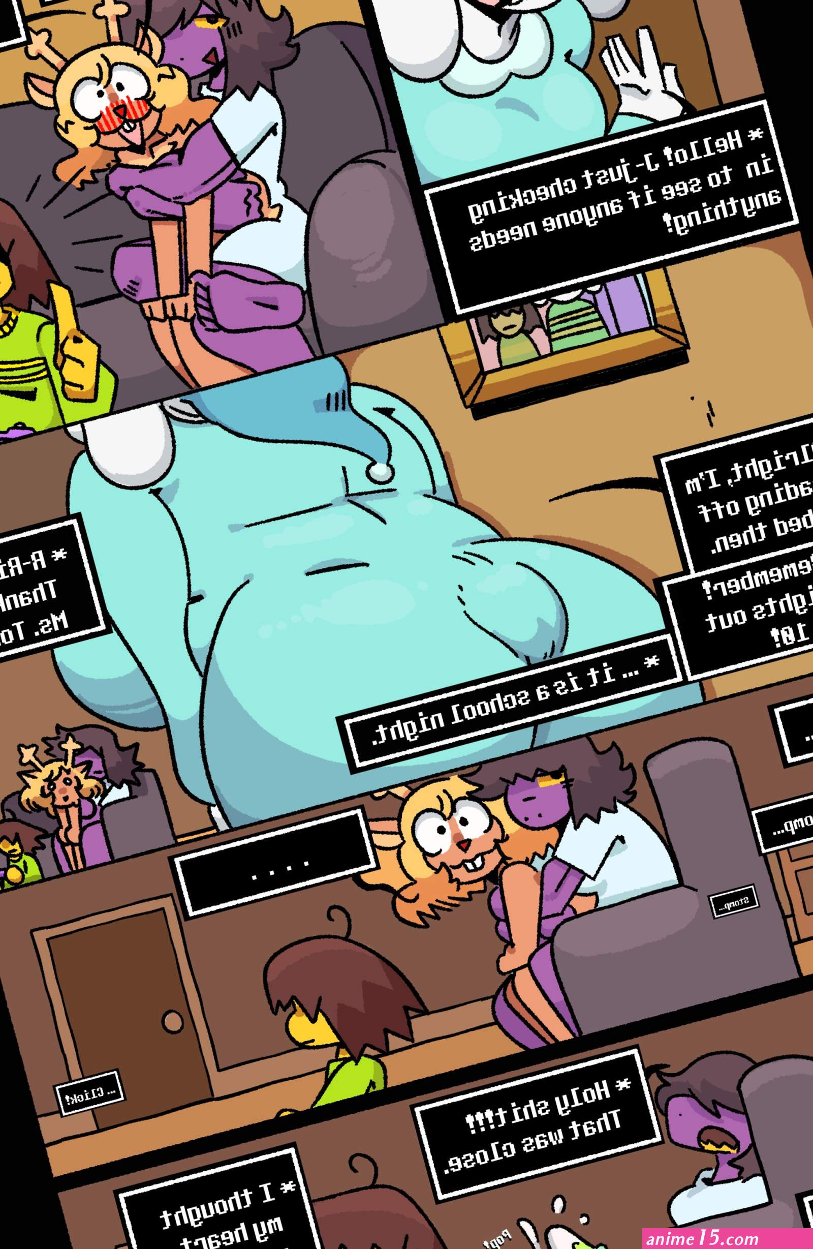 Post 5845415: comic Deltarune KrisDreemurr NoelleHoliday qoolbunART Susie Toriel Undertale