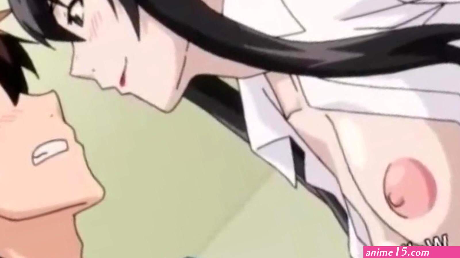 Super hot anime MILF with huge beautiful tits having sex with her stepson