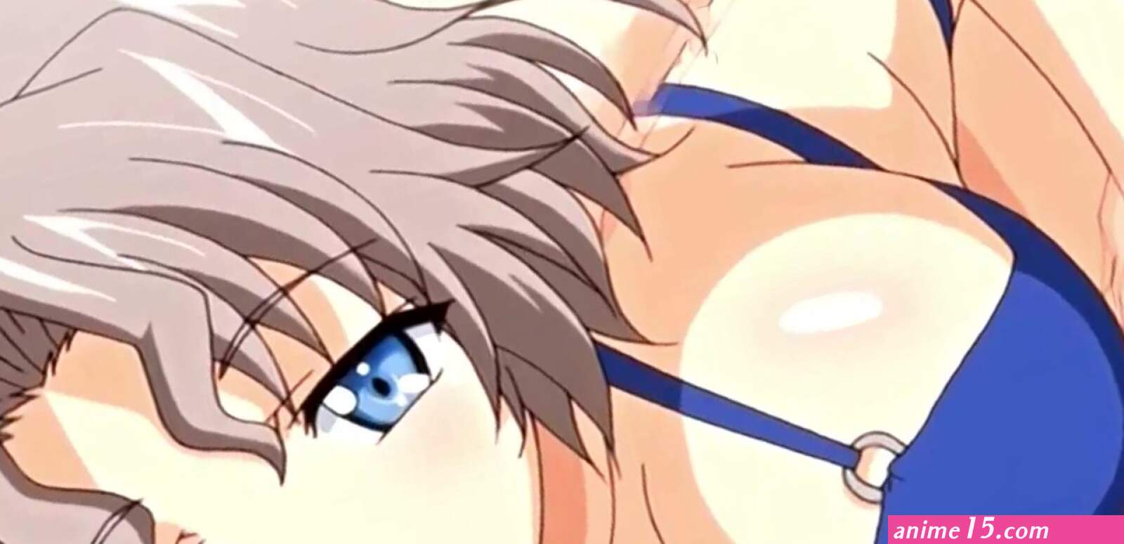 Busty anime blonde bends over table to be fucked from behind