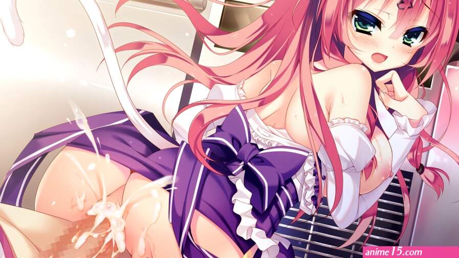 animal ears ass blush breasts catgirl censored cum game cg green eyes maid nekohana korone nipples penis pink hair pussy sex skyfish tagme artist tail wan nyan a la mode!