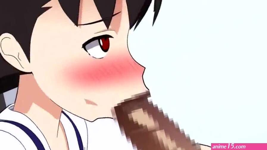 Young anime girl sucking cock