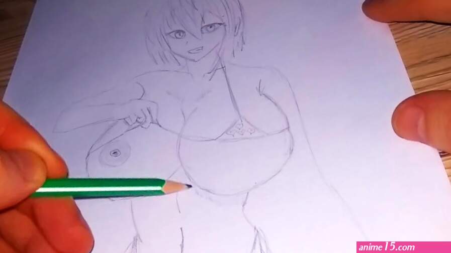 Asian woman shifted her swimsuit to show you a juicy nipple