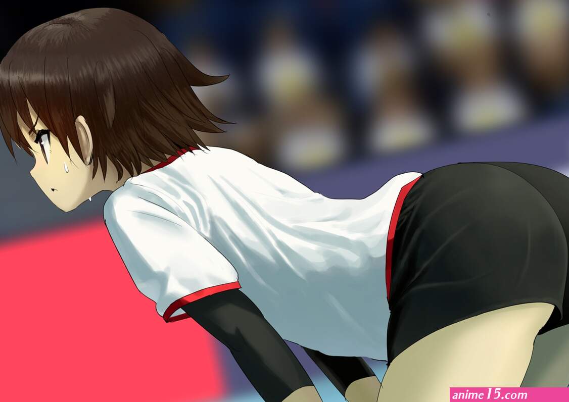 ass autism wanderer brown eyes brown hair girls und panzer isobe noriko short hair shorts signed sport volleyball