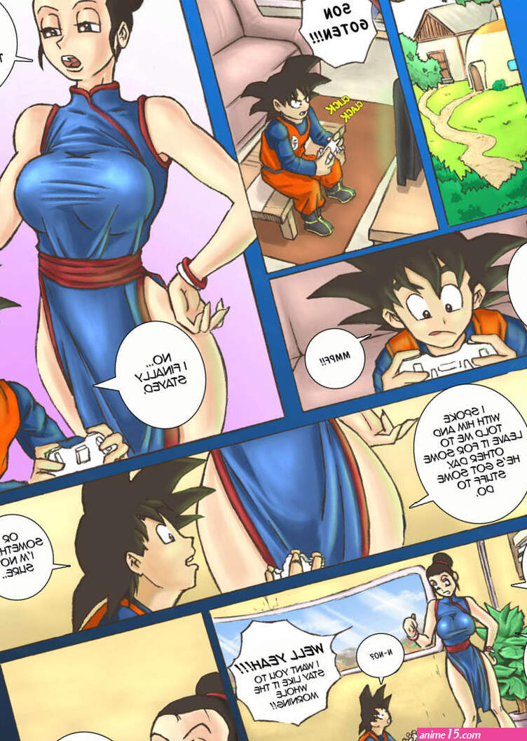 Porn comic Dragon Ball Z. Bikini Mom. Kaputo99. Sex comic brunette MILF is