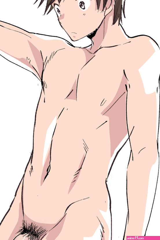 1boy brown hair flaccid male focus nude penis pubic hair solo testicles