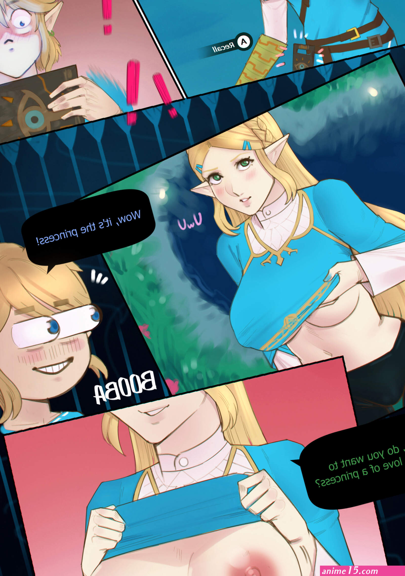 Sexy Recall Zelda NSFW comic by aquiadok on Newgrounds