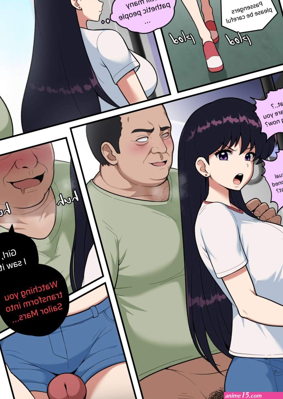 Old man and Young lady Sailor Moon Everyday2