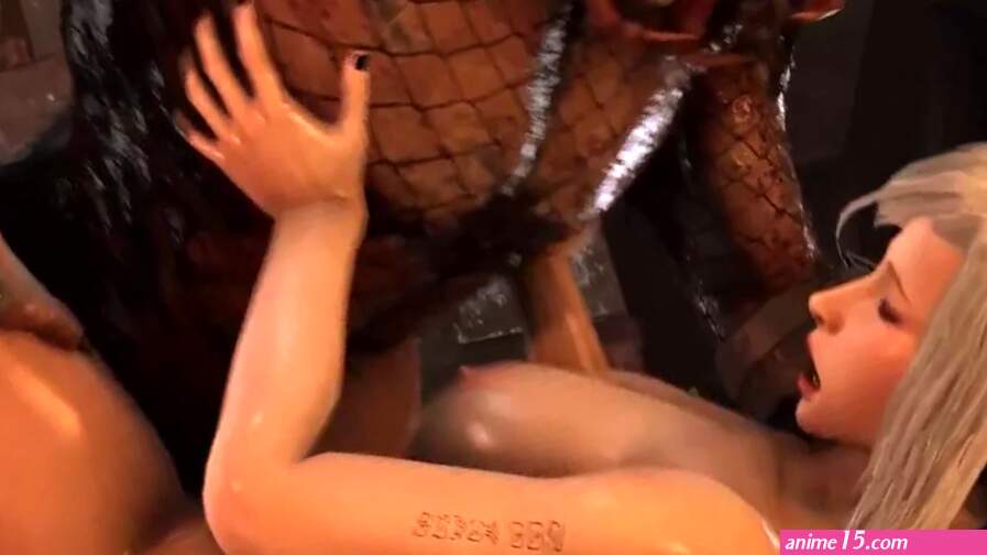 3D Animation Horror Sex Where Monster Fucks Blonde And Cum Inside Anal In Mouth And On Face