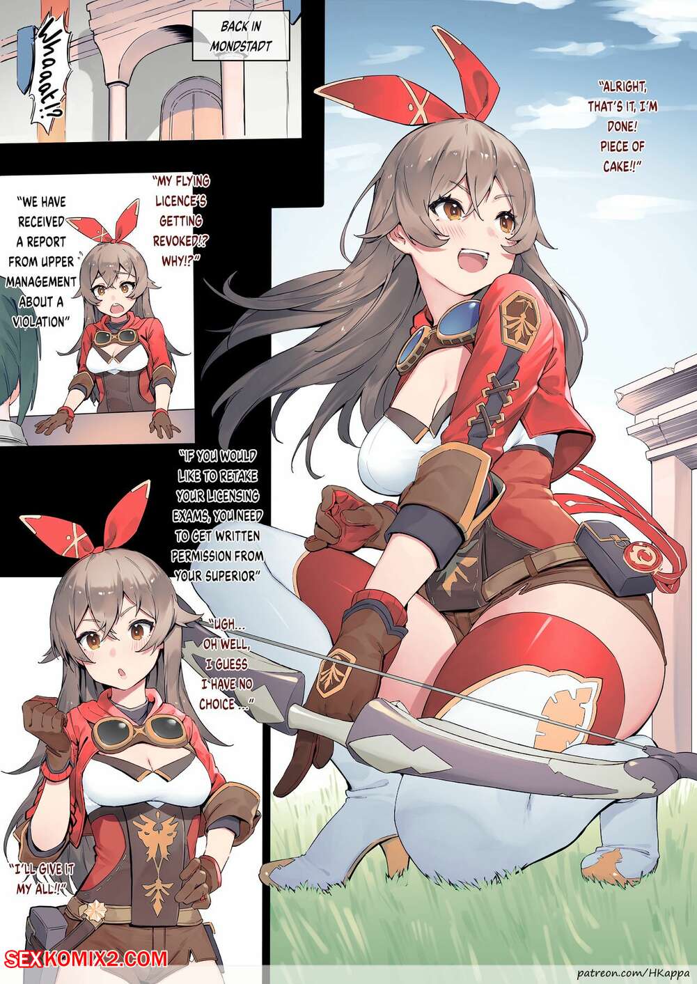Porn comic Amber. Zoku Genshin Impact Sex comic Caught Young Hot