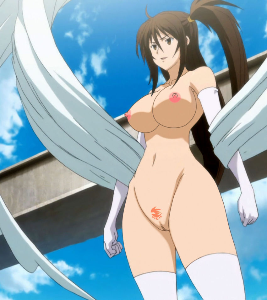 uzume sekirei sekirei anime screenshot highres nude filter third-party edit breasts large breasts nipples nude pussy uncensored