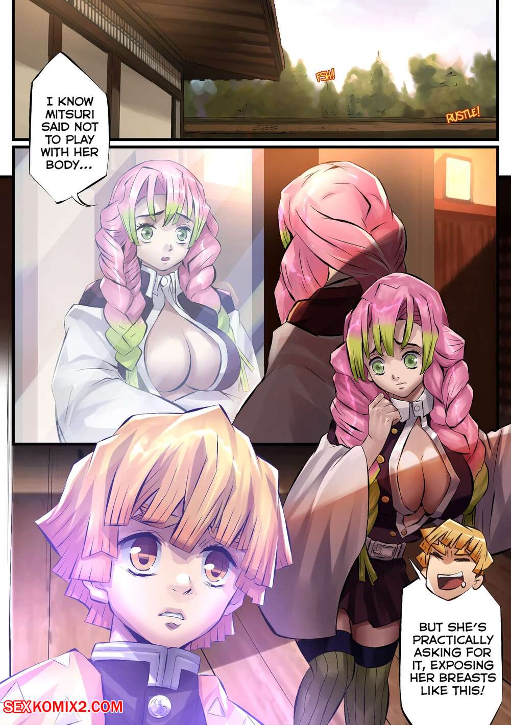 Porn comic ArtofLariz Mitsuri Swapped. Demon Slayer Sex comic hot busty beauties