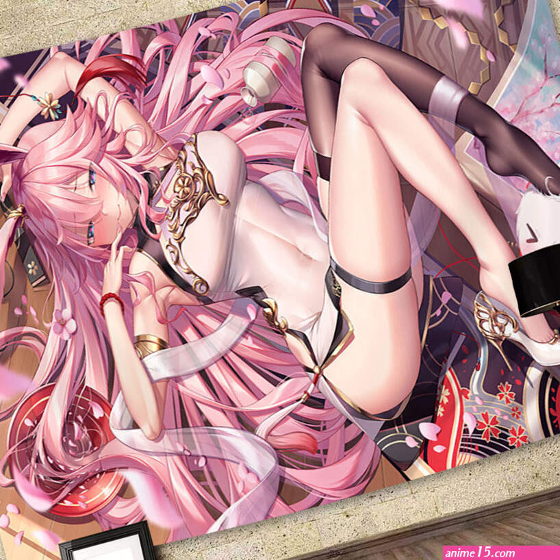 Anime Sexy Girl Extra Large Tapestry Wall Hanging Lovely Bunny Fabric Art Poster