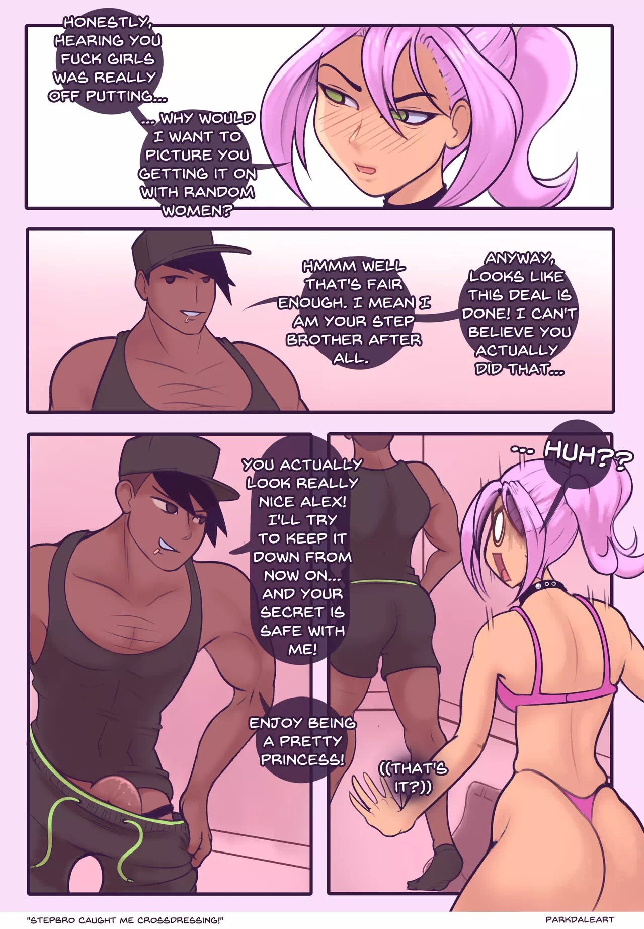 Yaoi porn comics Stepbro Caught Me Crossdressing! Page 4