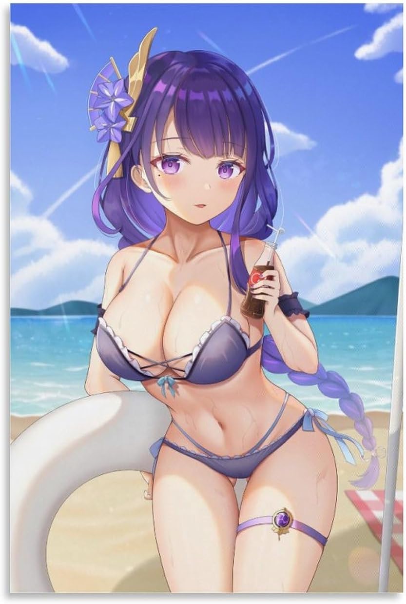 Sexy Hot Anime Girl Print Photo Art Painting Canvas Martinique