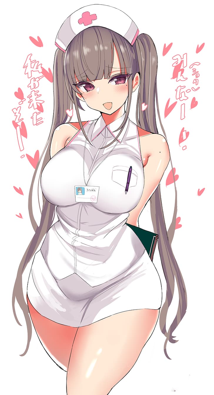 HD wallpaper: anime anime girls original characters nurse outfit artwork