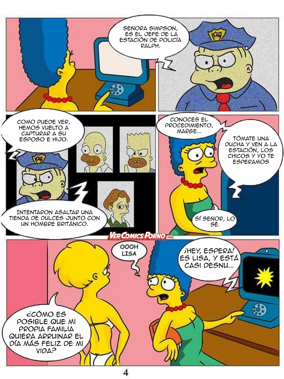 Los Simpsons: Lisa y Maggie teniendo una aventura lésbica