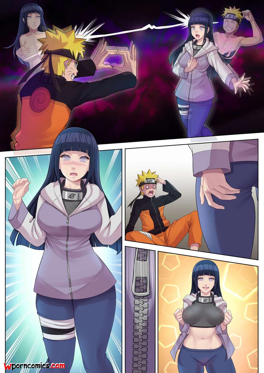Porn comic A Hyuu Naruto. Achro Sex comic busty brunette got