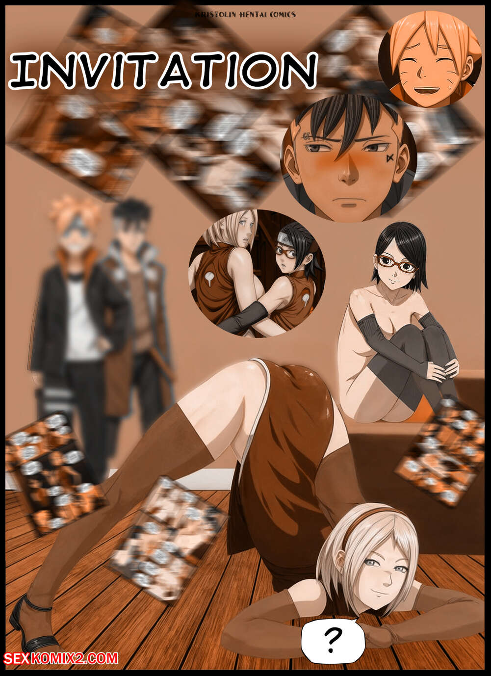 Porn comic Naruto. Invitation. KristoLin Sex comic invites Boruto and